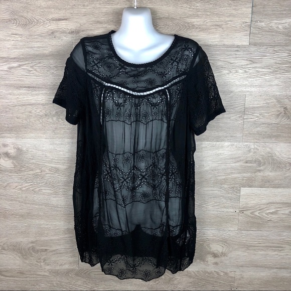 Lucky Brand Tops - LUCKY Brand Boho eyelet embroidered blouse